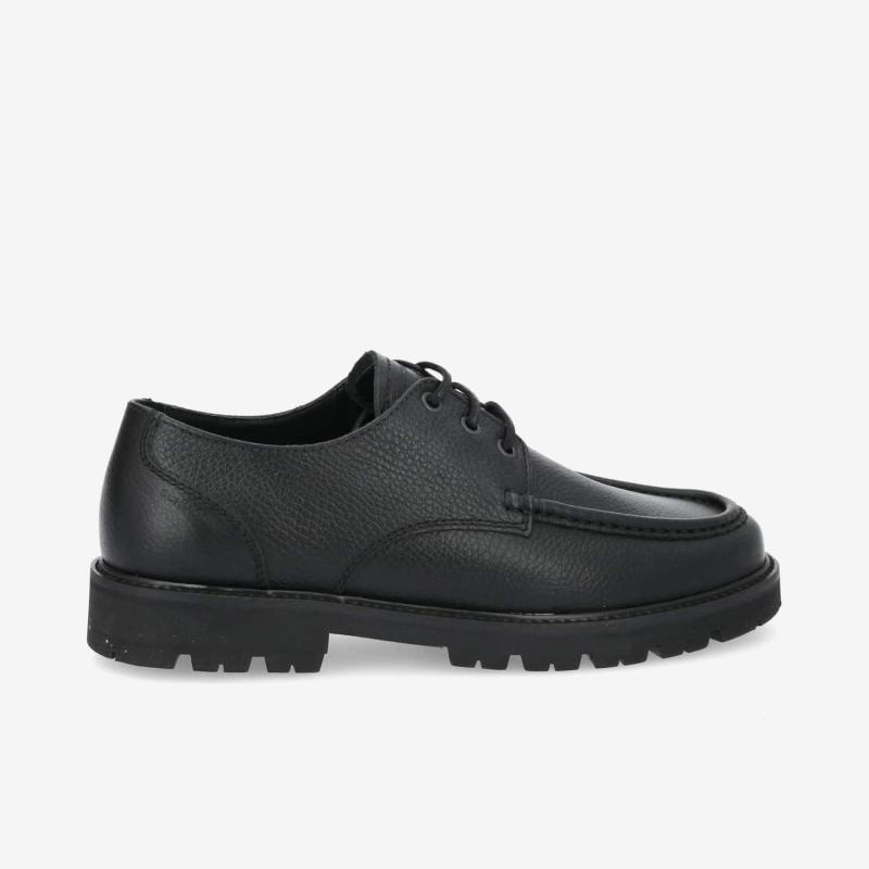 BERLIN DERBY M - GRAINED LEATHER - BLACK